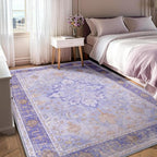 RELEANY Area Rugs 6'x9' Washable Non-Slip, Floral Vintage Distress Print - Image 3