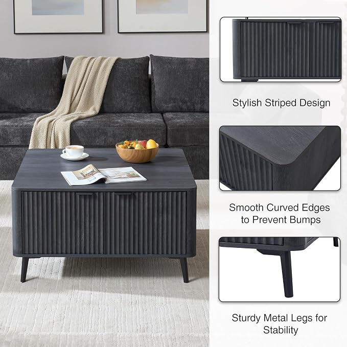 Fatmok Fluted Living Room Furniture Set – 58" TV Stand Entertainment Center - Image 7
