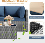 Vongrasig 5 Pieces Outdoor Sectional Furniture, All-Weather Rattan Patio - Image 4