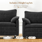 Vesgantti 108" Cloud Couch for Living Room, Deep Seat Sectional Modular Sofa - Image 3