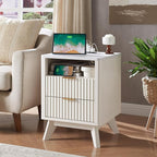 T4TREAM Fluted Nightstand Set of 2 - Image 2