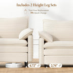 Vesgantti 142" Oversized Sectional Sofa Bed, 8-Seater Modular Sleeper Cloud - Image 3