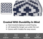 SAND MINE Reversible Mats, Plastic Straw Rug, Modern Area Rug, Large Floor Mat - Image 3