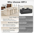 5-in-1 Convertible Sofa Bed, Corduroy Futon Couch Sleeper - Image 4
