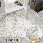 Washable Area Rug 3x14 Entryway Rug: Washable Modern Abstract Soft Thin Rug - Image 7