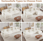 mikibama Luxury 3 Piece Sofa Set, 2 Pieces of Single Sofa and 1 Piece of 3 - Image 7
