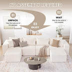 Weture 135.4" Cloud Couch Sectional, Modular Sectional Sofa - Image 5