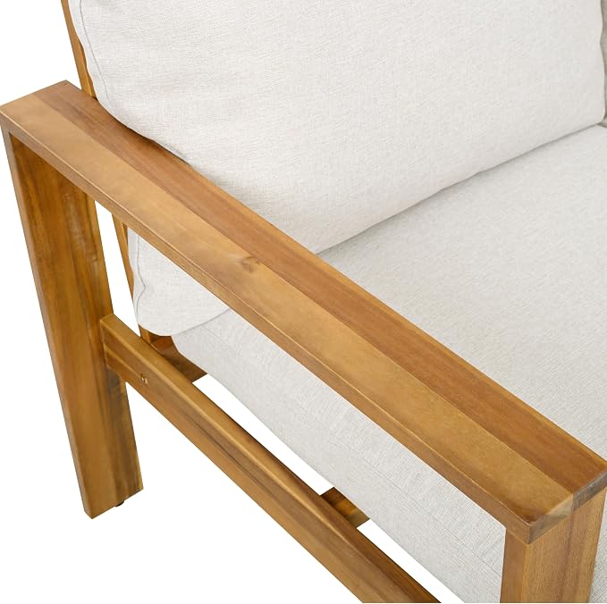 Christopher Knight Home Kayahs 3 Pieces Acacia Wood Furniture Set, Patio - Image 13