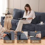 DOPEDIO Modern Living Room Sofa Set, 88.58" Chenille Loveseat - Image 3