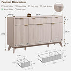 T4TREAM Large Buffet Sideboard Cabinet - Image 2