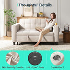LINSY Sleeper Sofa Bed, Small 3 in 1 Convertible Loveseat Sleeper Couch - Image 5
