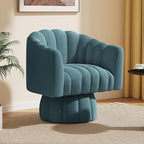 Dewhut Swivel Accent Chair, 360° Swivel Barrel Chair by FocusOnQualityFurniture