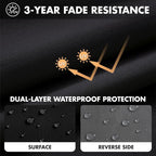 MIULEE Black Outdoor Seat Cushion 22x24 Inch Waterproof & 3 Year Fade Resistant - Image 3