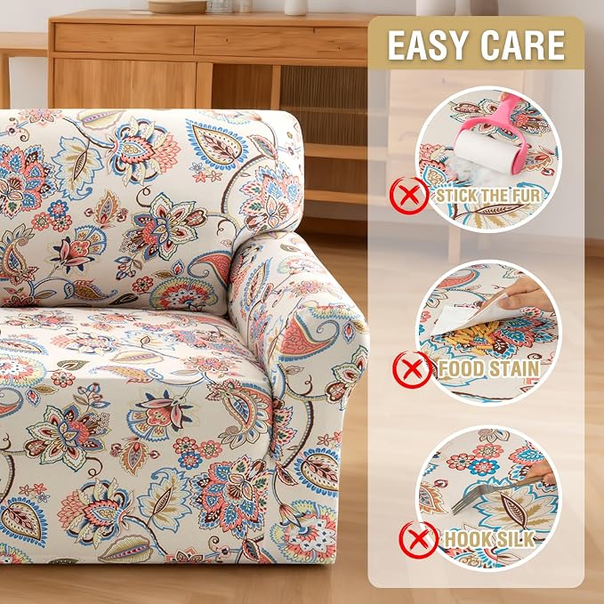 H.VERSAILTEX Floral Pattern Chair Covers Armchair Printed Chair Slip Covers - Image 8