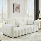 Antetek 78" Modern Sofa Couch, Comfy Deep Seat Teddy Cloud Sofa, Upholstered by Antetek