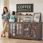 AMERLIFE Farmhouse 63" Buffet Sideboard Cabinet - Image 3