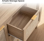 SICOTAS Rattan Large Sideboard Buffet Cabinet - Image 4