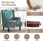 Pia Ricco High Back Floral Accent Chair - Image 4