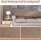 Easy-Going 100% Waterproof Couch Cover, Dual Waterproof Sofa Cover, Stretch - Image 3