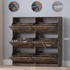 BORNOON Shoe Cabinet with 6 Flip Drawers, Slim Narrow Shoe Storage Cabinet - Image 2