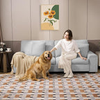 DOPEDIO Modern Living Room Sofa Set, 71.25" Chenille Loveseat - Image 6