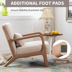 ANJ Mid Century Modern Accent Chair, Comfy Fabric Living Room Chairs - Image 4