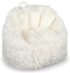 Big Joe Milano Bean Bag Chair, Ivory Shag Fur, Soft Faux Fur, 2.5 feet by BigJoe