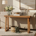 Plank+Beam Solid Wood Console Table, 56 Inch, Sofa Table, Narrow Entryway Table - Image 4