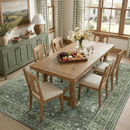 RELEANY Area Rugs 7'x10' Washable Non-Slip, Floral Vintage Distress Print - Image 3