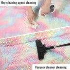 PAGISOFE 9x12 Rainbow Large Area Rug, Plush Rugs - Image 6