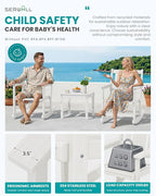 SERWALL Outdoor Rocking Chairs Set of 2 - Image 4