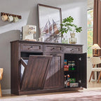 IFGET Triple Tilt Out Trash Can Cabinet, 20 Gallon Farmhouse Laundry Hamper - Image 7