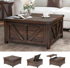 jimeimen Farmhouse Lift Top Coffee Table - Image 5