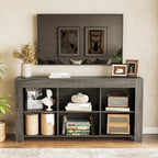 LITTLE TREE TV Stand with Storage, 63-Inch Entertainment Center with Shelves - Image 2