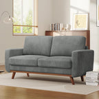 Vesgantti 68" Loveseat Sofa Dark Gray, Comfy Corduroy Couch - Image 6