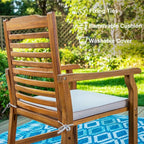 PHI VILLA 7 PCS Acacia Wood Outdoor Dining Set - Image 6