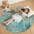 RELEANY Washable Area Rugs 4ft Non-Slip Modern Abstract Soft by RELEANY