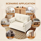 Urhanherry 47" Small Sofa Couch, Soft Chenille loveseat Mini Couch - Image 6