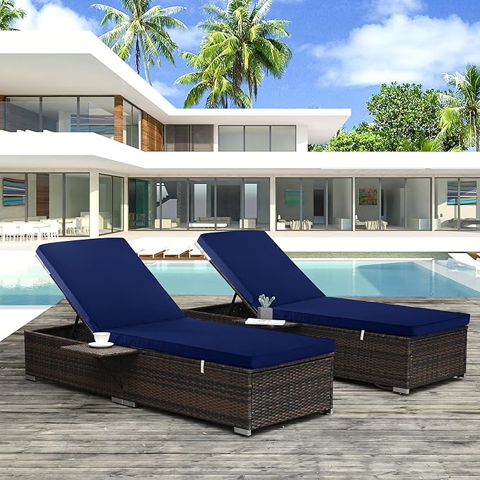 Chaise Lounge Cushion for Outdoor Furniture, Waterproof Fade and Tear Resistant - Image 5