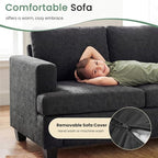 YOUDENOVA 2 Piece Set Comfy Sofa Couch, 2 3-Seater Sofa - Image 5