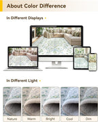 RELEANY Area Rugs 8'x10' Washable Non-Slip, Floral Vintage Distress Print - Image 7