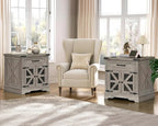 RALGEND Farmhouse End Table Set of 2, Large End Table - Image 3