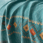 DREAMINGO Teal Boho Couch Cover Western Sofa Covers - Image 5