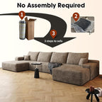136" Sectional Couches for Living Room Cloud Couch Sofa - Image 7