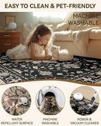 RELEANY Area Rugs 2'x6' Runner Rug Non Slip Washable - Image 6