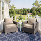 MIULEE Beige Outdoor Seat Cushion 22x24 Inch Waterproof & 3 Year Fade Resistant - Image 2