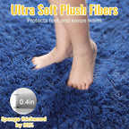 PAGISOFE Navy Blue Rug 5x8 Ft Fluffy Shag Rugs - Image 6