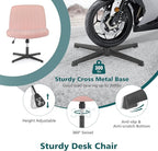 OLIXIS Criss Cross Chairs Legged Armless No Wheels Wide Seat Height Adjustable - Image 6