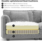 ELUCHANG Oversized 153" Modular Sectional Sofa, Comfy Cloud Couch, U Shaped - Image 6