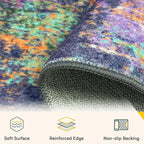 RELEANY Washable Area Rugs 6'x8' Non-Slip Modern Abstract Soft - Image 4